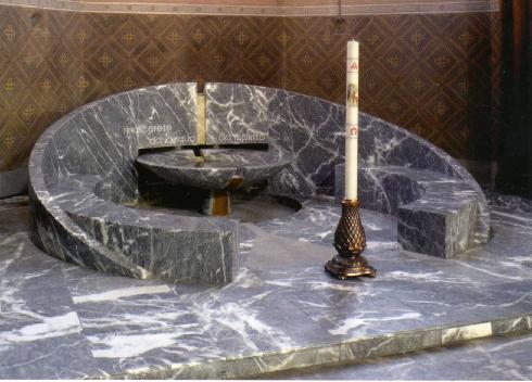 Il fonte battesimale dell'architetto U. Dellapiana