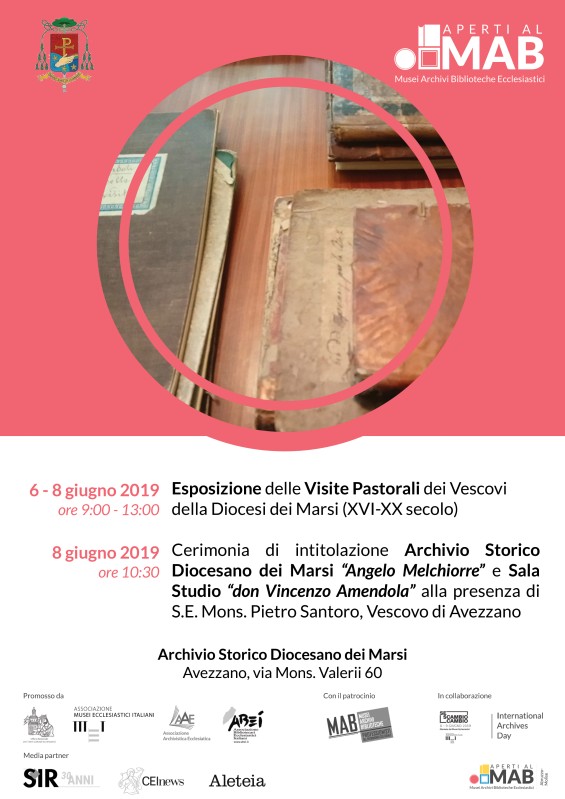 Esposizione delle Visite pastorali della Diocesi dei Marsi e intitolazione Archivio e Sala studio