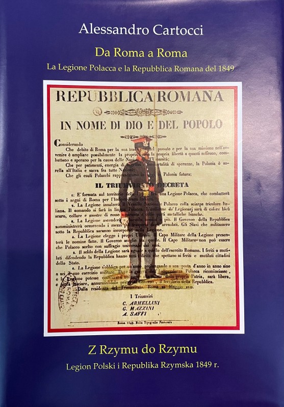 Alessandro Cartocci presenta «Da Roma a Roma : La legione Polacca e la Repubblica Romana del 1849»