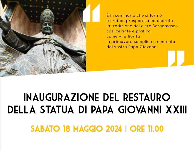 Inaugurazione del restauro della statua di papa Giovanni XXIII