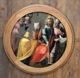 Ambito napoletano sec. XVII, Dipinto di Gesù Cristo guarisce l'emorroissa