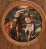 Ambito napoletano sec. XVII, Dipinto del Battesimo di Gesù