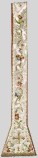 Manifattura lombarda sec. XIX, Stola bianca in damasco ricamato