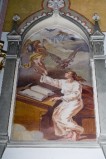 Melle G. sec. XX, Dipinto murale di San Giovanni Evangelista
