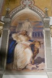 Melle G. sec. XX, Dipinto murale di San Luca Evangelista