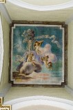 Melle G. (1955), Dipinto murale di angeli che reggono gli Oli Santi