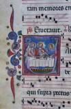 Scriptorium padovano sec. XIV-XV, Iniziale U istoriata con Ultima cena