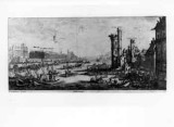 Ambito francese secondo quarto sec. XVII, Veduta del palazzo del Louvre a Parigi