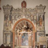 Ambito veneto sec. XV, Finta architettura con angeli e santi